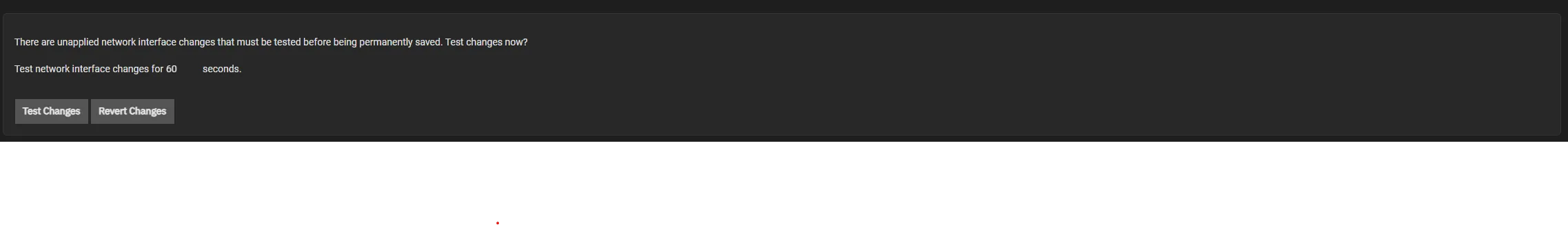 Network Changes